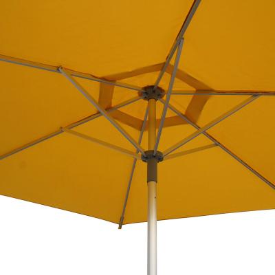 China Durable Aluminum Sombrilla Quitasol Center Garden Mefo Pole Sun Yellow Umbrella For Beach for sale