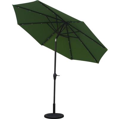 China Mefo Garden Sombrilla Quitasol 10ft Center Pole Durable Green Aluminum Beach Patio Umbrella for sale