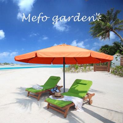 China Mefo Durable Orange Aluminum Garden Center Pole Sun Beach Umbrella Patio Umbrella for sale