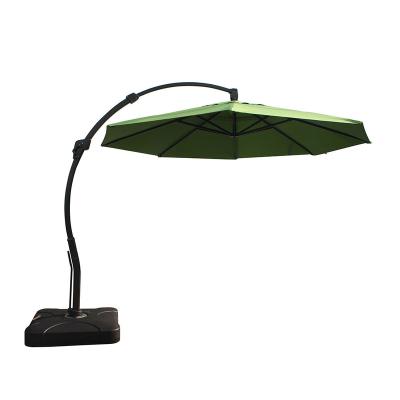 China Mefo Modern Garden Aluminum Diameter 2.5/3.5m Large Size Green Or Red With Heavy Duty Low Cantilever Patio Banana Umbrella Parasol for sale