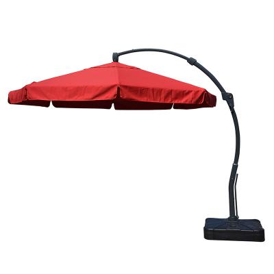 China Mefo Garden Sombrilla Quitasol Modern Red Waterproof Cantilever Patio Umbrella Diameter 2.5/3.5m Sunproof For Outdoor With Skirts for sale