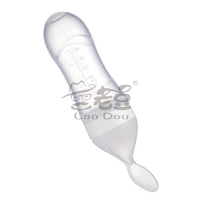 China Best Baby Bottles Silicone Feeding Bottle With Spoon for sale