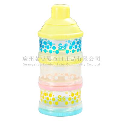 China 3 Layer Baby Infant Food Milk Feeding Powder Dispenser Travel Storage Box Random Colors for sale