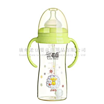 China Baby Feeding Bottle 10oz Baby Water Milk Bottle Silicone Nipple PPSU Bottles For Babies for sale