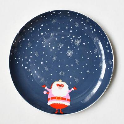 China Stocked Printed Porcelain Dish Ceramic Dinner Plate for sale