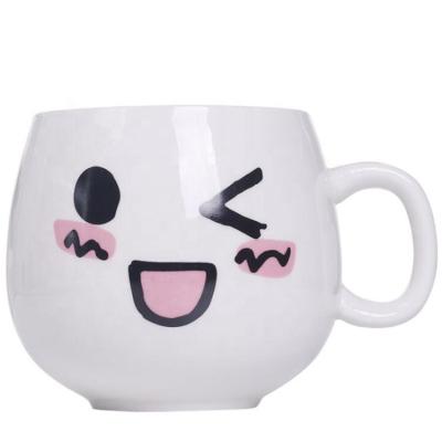 China Viable Cute Fashion Coffee Cartoon Narrow Low Round Mug for sale