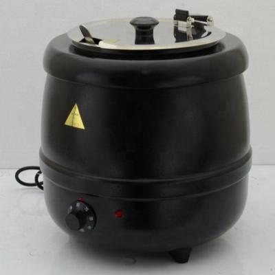 China Hotel Shake Equipment 10L Soup Warmer Electric Soup Warmer Supplying Black Heating Kettle for sale