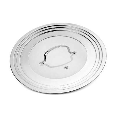 China Sustainable Universal Glass Lid For Cookware And Multi Size Pans With Stainless Steel for sale