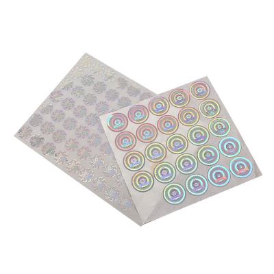 China Holographic Seal 3D Vacuum Hologram Custom Sticker Serial Number Scratch Off Anti-Counterfeiting Label for sale