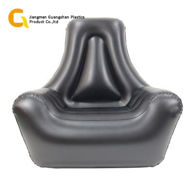 China Adjustable Indoor Lounge Chair Black Portable Inflatable Game Sofa Chair (Height) for sale