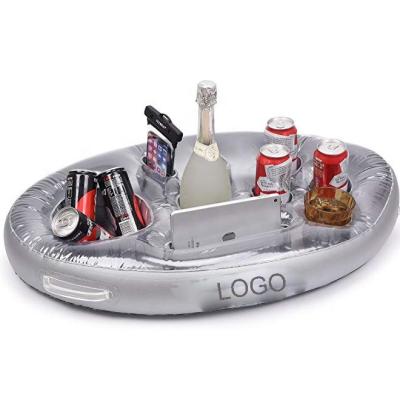 China Sustainable Inflatable Floating Drink Rack With Large Capacity For Swimming Party for sale