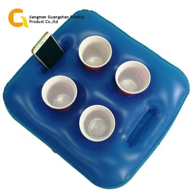 China Sustainable Beverage Cup Beverage Stand Cooler Pool Inflatable Float for sale