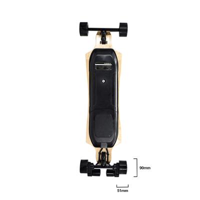 China Young USA Warehouse Electric Skateboard Custom 4 Wheels White Motor 1200W*2 Doubles Skateboard for sale