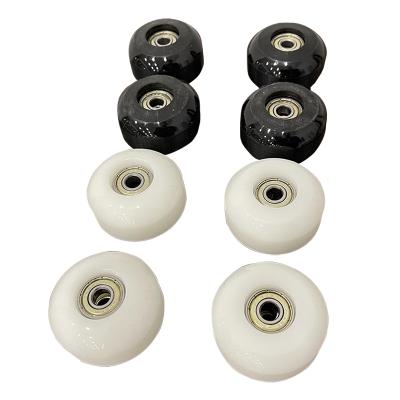 China Wholesale Custom PU 52mm Flexible White Black OEM Skate Boards Blank Parts Skateboard Wheels for sale