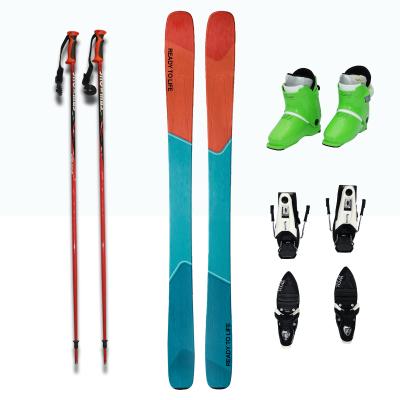 China Durable 4PCS Snowboard Set Factory Ski New Design Customized Snowboard Ski Boots Bindings For Adults for sale