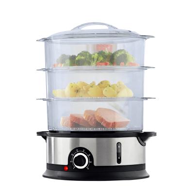 China Hotel 9L 3 Layer Electric Home Vegetable Steamer Food Steamer Large for sale