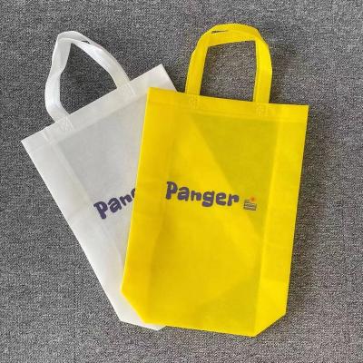 China High Quality Cheap White Handled Tote Non Woven Bag From Logo Printed Recycled Grocery Shopping for sale