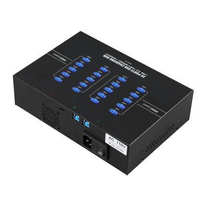 China Metal Sipolar Max 2.1A Each Port a223 Powered 20 Port Usb 3.0 Charging Hub For Mobile Devices Refurbishment for sale