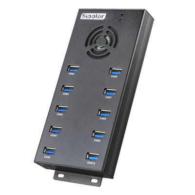 China New A-423 industrial usb3.0 Transfer Data+charger Sipolar 10 port 2.1A 10 port for charging synchronization for sale