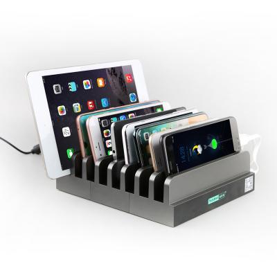 China Multi USB 2.1A Sipolar mobile phone 9 charging station usb mobile phone charger left desktop pay phone holderfor multiple devices for sale