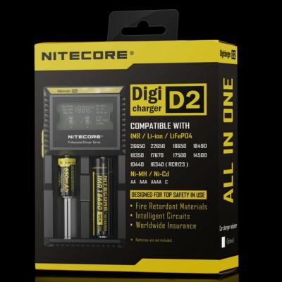 China Hot sale Nitecore D2 with LCD screen batteries charger Nitecore D2 US UK EU AU charger for sale