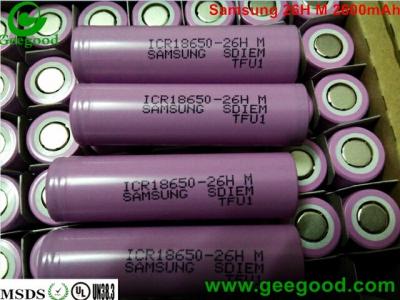 China Samsung 2600mah 3.7V 26H 26HM 26F 26FM 26JM 26FU 18650 battery Geniune 100% hot sale for power bank UPS back up power for sale