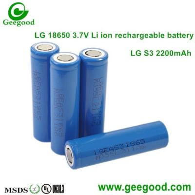 China  S3 S4 2200mAh 2C 18650 3.7V li-ion battery hot sale for power bank UPS back up power for sale