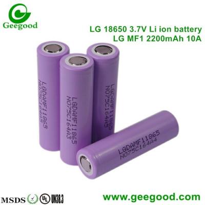 China Geniune hot sale  MF1 MF2 2200mah 10A/5C 18650 3.7V Li-ion battery for scooter / e-bike / power tools for sale