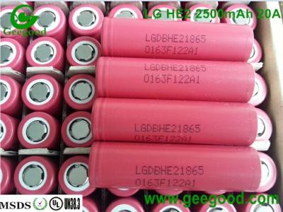 China Geniune  HE2 2500mAh 20A 18650 3.7V li-ion battery for e-cig/Vape for sale