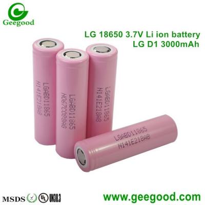 China Original  D1 D2 3000mAh big capacity 18650 3.7V li-ion batteries for power bank UPS back up power for sale