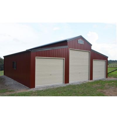 China American Prefab Barn Kits Modern Customized Steel Framed Post Metal Barn Building Kits for sale