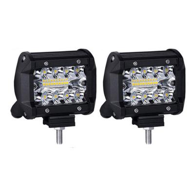 China Aluminum Alloy Metal Housing Offroad Triple Row 4inch 60w Led Work Light Bar for sale