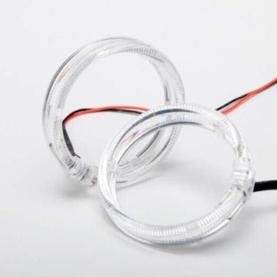 China Lightechauto F30 e90 e92 e39 e60 e61 LED Angel Eyes Cover CCFL E64 80MM 95MM Aviation Aluminum Halo 3inch Rings Lamp for sale