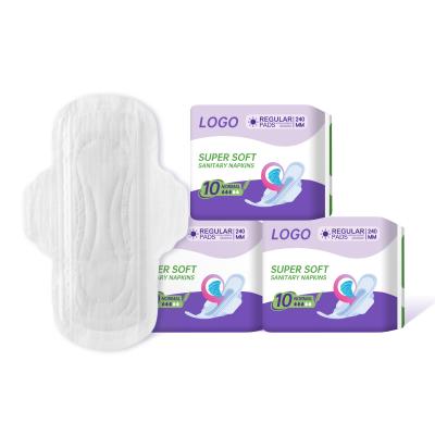 China New Super Absorbent Feminine Hygiene Super Soft Sanitary Pads Wholesale 0.8D Superfine Fiber Velvet Menstrual Pads Outdoor for sale