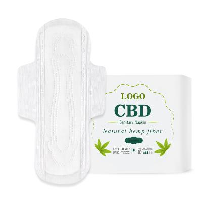 China Top Selling Super Absorbent Hot Ladies Natural Hemp Fiber CBD Hemp Fiber Sanitary Pads Sanitary Pads Manufacturer for sale