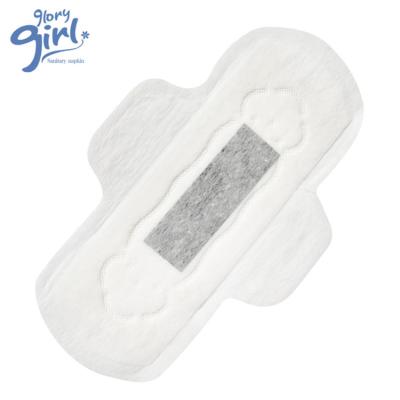 China Wholesale Organic Super Absorbent Pads Cotton Menstrual Period Pads Natural Bamboo Charcoal Chip Sanitary Napkins for sale