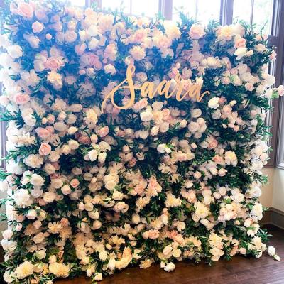 China Beautiful colorful artificial flower floral arrangements for rustic flower wall wedding backdrop for sale