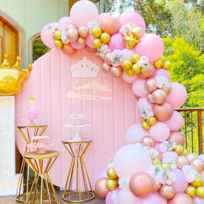 China Luxury Modern Wedding Party Decoration Event Pink Velvet Round Removable Backdrop for sale