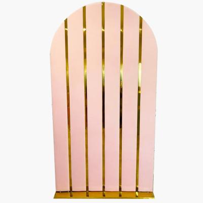 China Morden Wedding Party Event Decoration Backgrounds Arch Panel Pink Velvet Wall Backdrop for sale