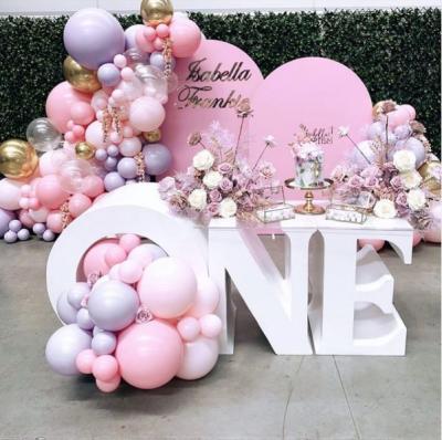 China Wedding Party Event Decoration Happy Birthday Wedding Supplies Giant Metal Word A Letter Table for sale