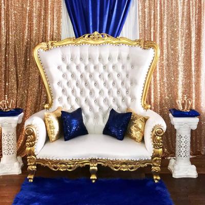 China Modern Elegant Bride and Groom King Queen Wedding Throne Chairs for sale