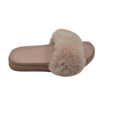 China Autumn Slippers Comfort Slide Sandals Women Open Slipper New Fashion Warm Toe Slide Ladies Home Outdoor Winter Light Furry Shoes Woman for sale