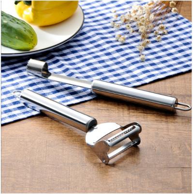 China Kitchen Instruments Household Stainless Steel Multifunctional Veggie and Fruit Peeler Serrated Fruit Knife Melon Vegetable Peeler for sale