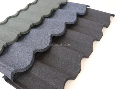 China Roofing Materials Modern Building Stone Coated Steel Shingle Roof Tiles for sale