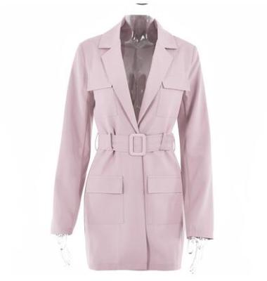 China GetSpring Women Temperament Ladies Suit Viable Blazer Long Sleeve Blazer Coat With Belt Wome Office Bazer Long Sleeve Suit Jacket 2022 for sale