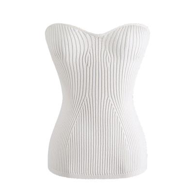 China Summer 2021China Sustainable Female Knitted Ladies Tank Top Ribbed Custom Women Crop Tops for sale