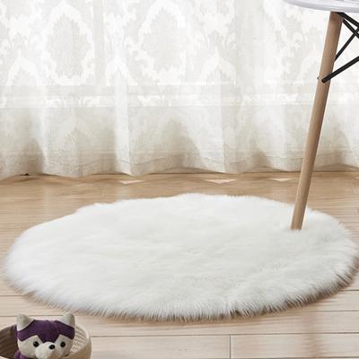 China Area Anti-Slip Fluffy Carpet Fluffy Circular Carpet For Living Room Decoration Artificial Fur Carpet for sale