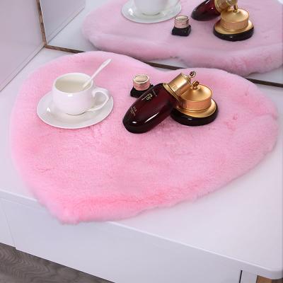 China Small Furry Rugs Carpet For Living Room Bath Home Bedroom Floor Mats Pink Plush Soft Woolen Hairy Fluffy Non-slip Blanket for sale