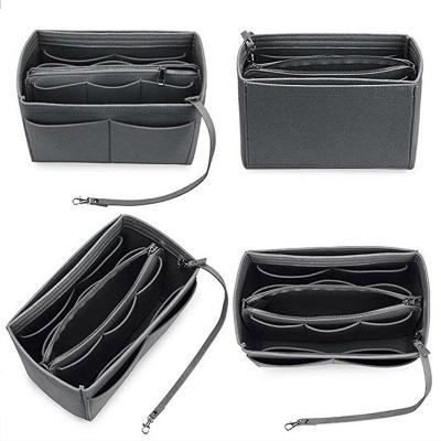 China Polyester Felt Custom Sense Purse Inserts In A Purse Organizer Bag With A Handy Makeup Bag for sale