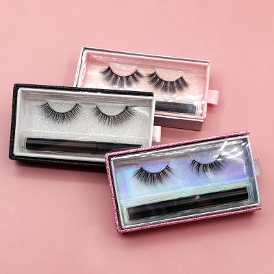 China Light ECO Lashes Original Manufacturer Full Strip Lashes With Waterproof Magic Adhesive Eyeliner Kit for sale